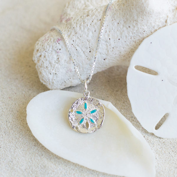 Buy Bahama Jewels - Sterling Silver Sand Dollar Circle of Life Blue Topaz  Necklace with Pendant and 18” Snake Chain with Lobster Clasp at Amazon.in