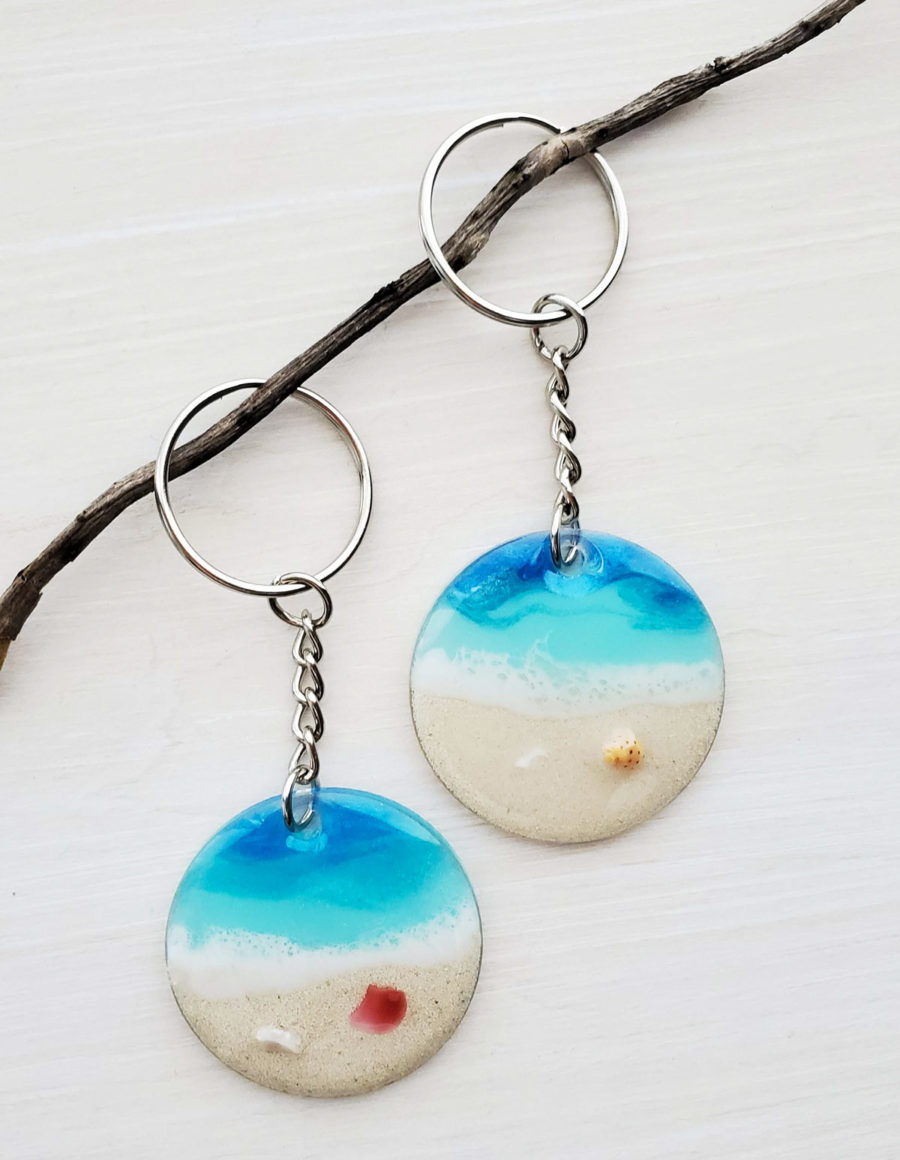 Beach Art Keychain / Bag charm