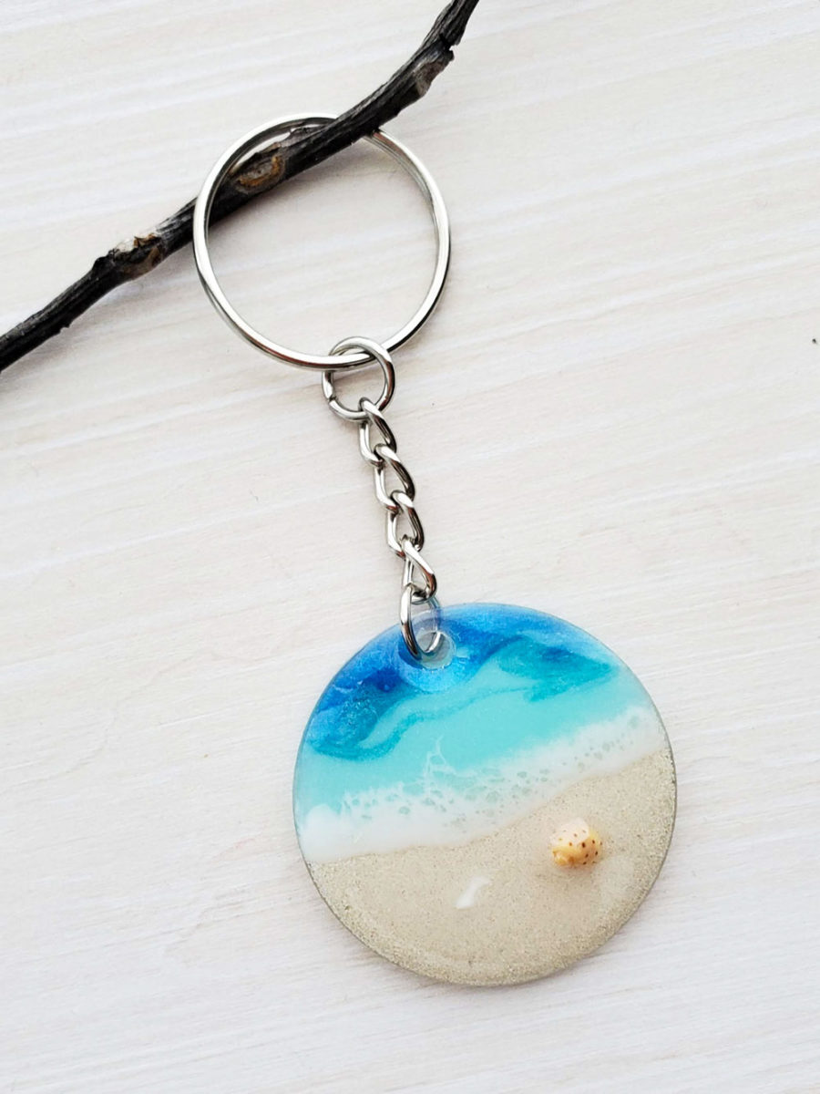 Beach Art Keychain / Bag charm