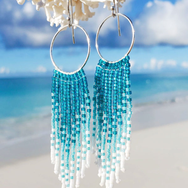 Bead-fringe-earrings-in-Turquoise-Waters