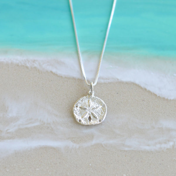 Madeira Sand Dollar Necklace set in Sterling Silver